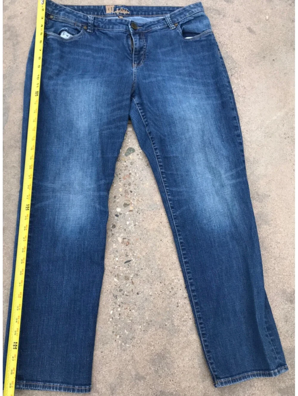 Kut from the Kloth Jeans Womens 14W Blue Katy Boyfriend Dark Wash Denim 36W 29L